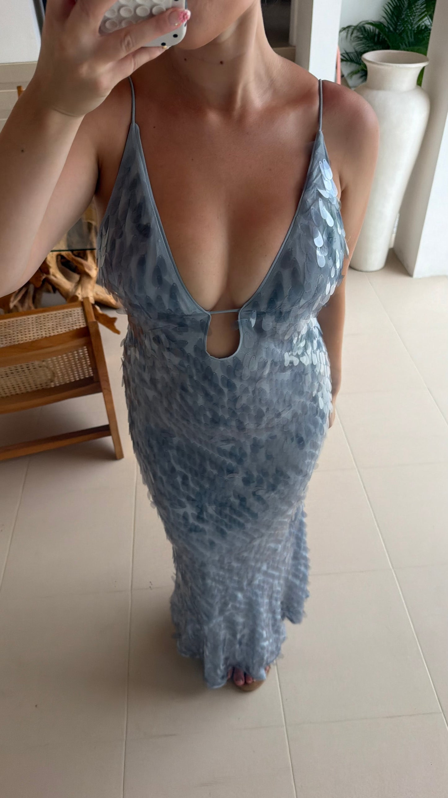 Misha | Sapphire Sequin Maxi