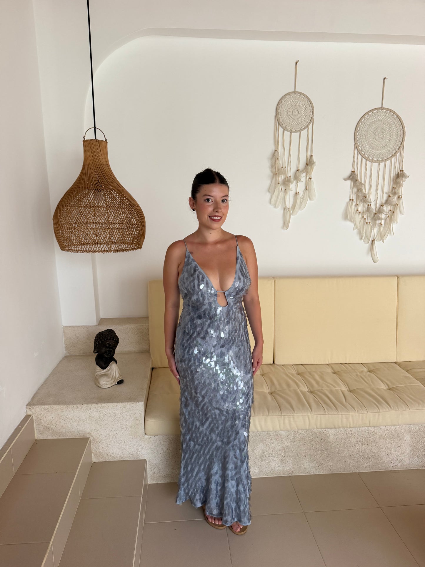 Misha | Sapphire Sequin Maxi