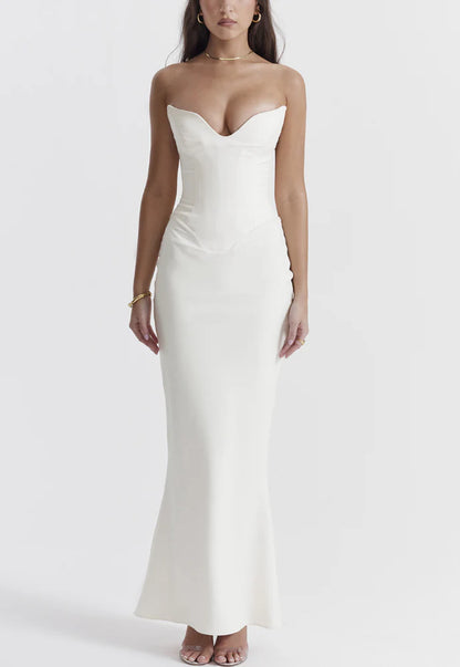 House Of CB |Tamara Corset Maxi (White)
